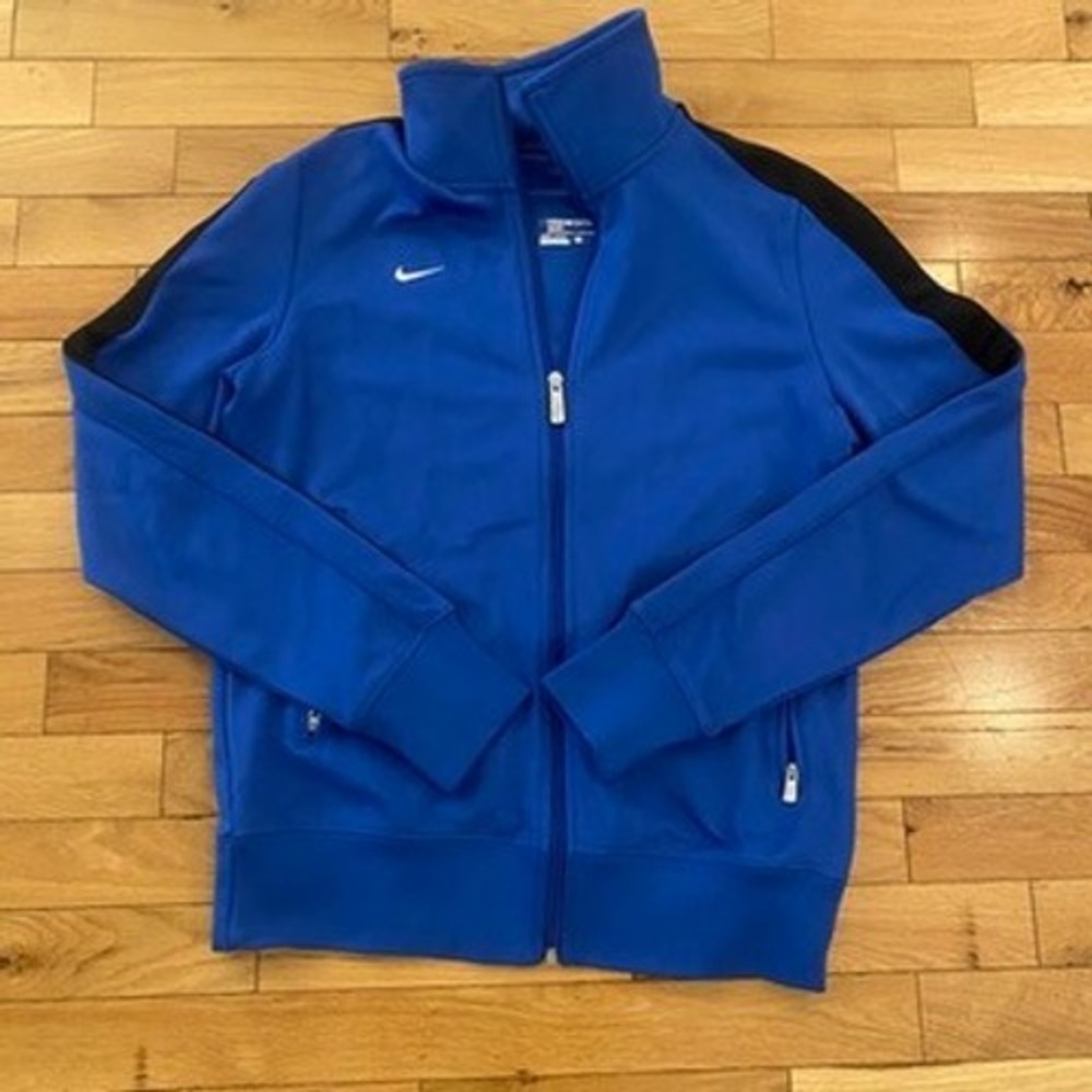 Nike Golf Sport Dri-FIT Track Jacket Royal Blue Black Stripe Mens Medium L